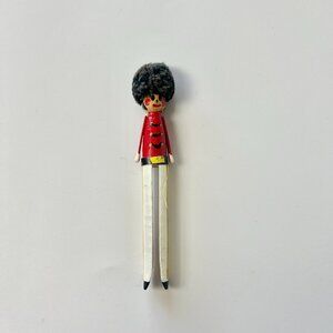 Wooden Clothespin Solider Guard Christmas Ornament